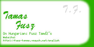 tamas fusz business card